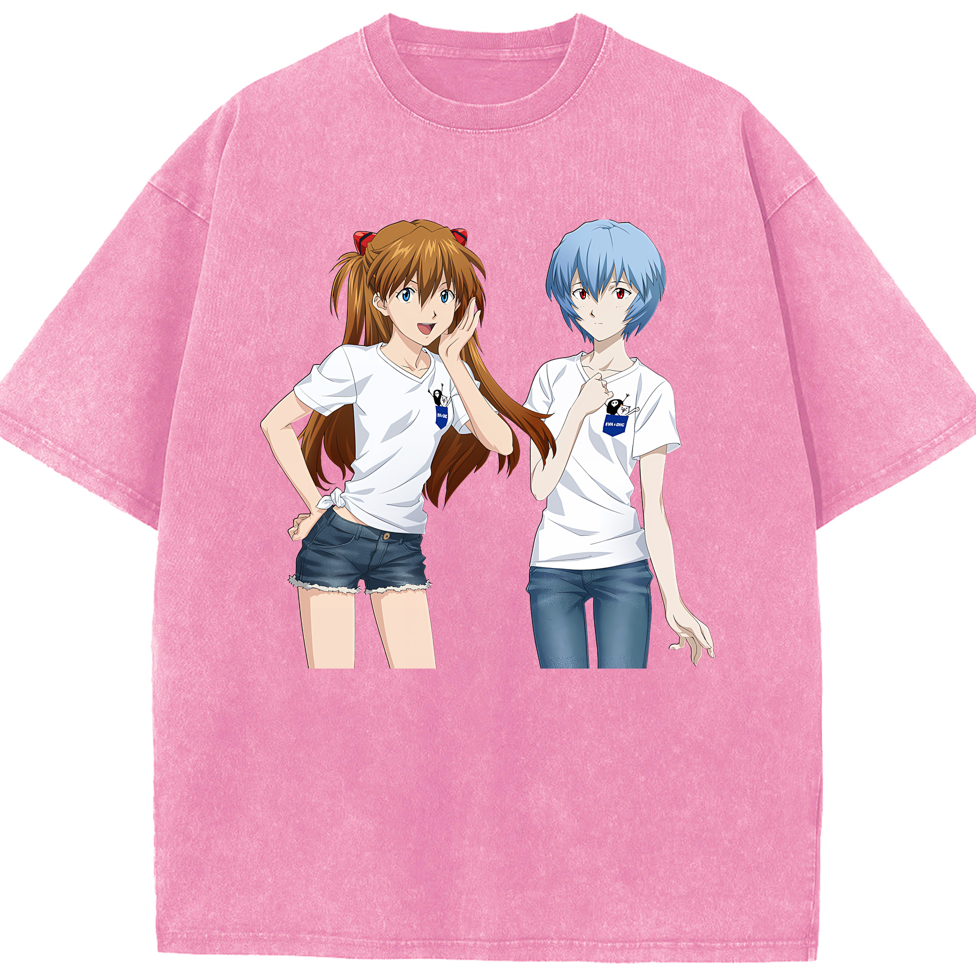 （画像用） EVA 新世紀エヴァンゲリオン 綿100% ヴィンテージ風 半袖Tシャツ（フロントプリント）
